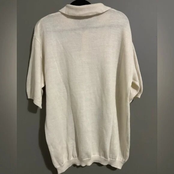 BelJohn size XL Men's Cream Short Sleeve Polo Shirt made in South Africa - Picture 2 of 6